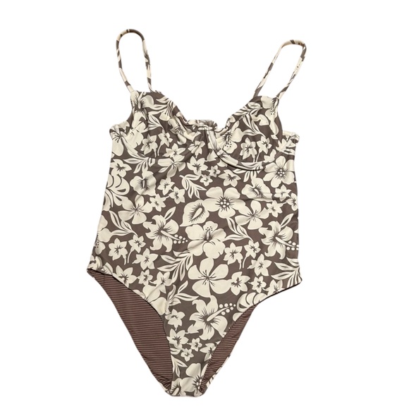 acacia swimwear Other - acacia swimwear marlow one piece in cream and tan floral print